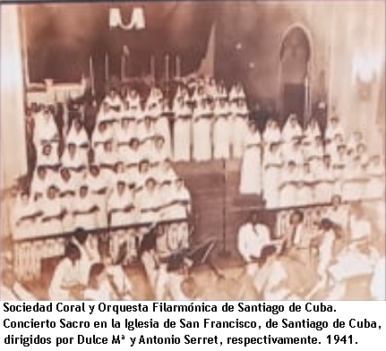 Sociedad Coral con Orquesta Filarmonica, concierto sacro, 1941
